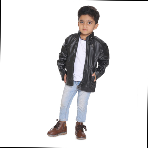 Kids PU Leather Jacket