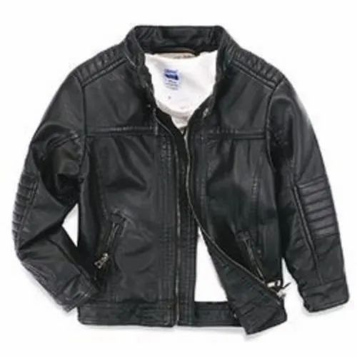 Black Kids Leather Jacket