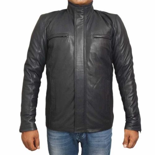Mens Leather Fancy Jacket, Size: M And XL