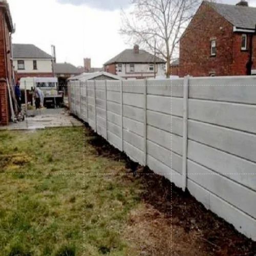 Fully Finish White Plaster Precast Concrete Readymade Compound Wall