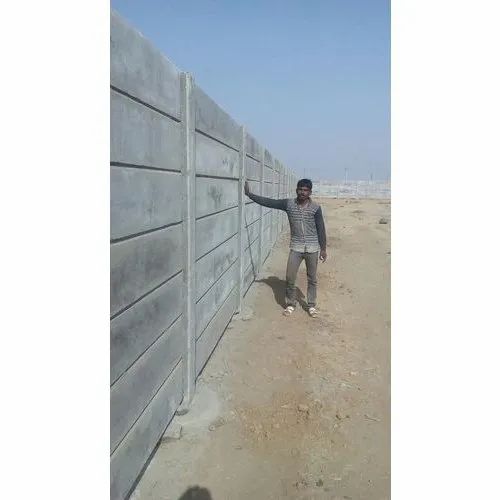 Prefab Cement Boundary Wall - 1.8 m (6 ft) Height, 50 mm (2 in) Panel Thickness