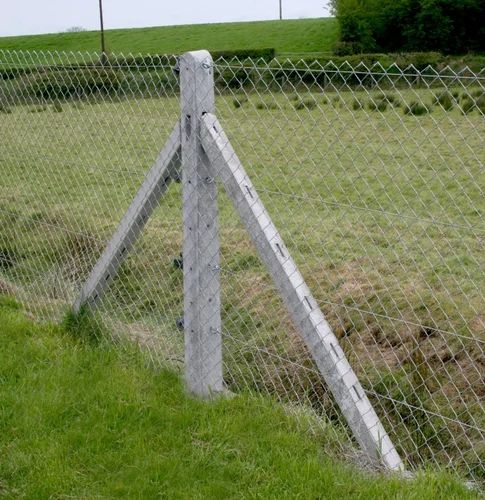 Concrete Cement Fencing Poles, Thickness: 100x100 mm