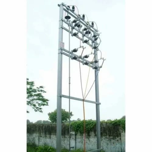 Modular Rectangular Double Pole Steel Structure, For Construction