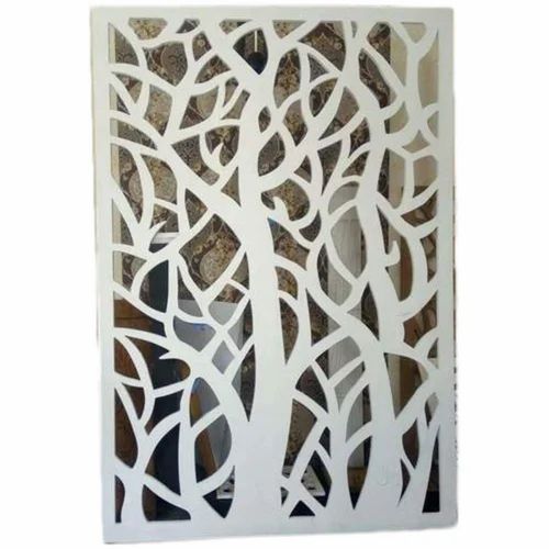 White MDF Jali Cutting Services