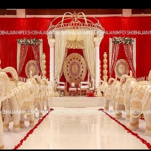 Gold Color Elephant Statues For Wedding