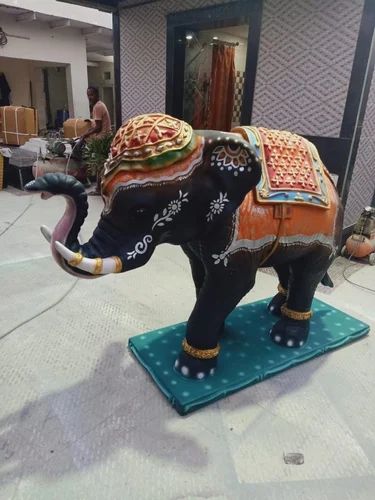 Fiber Elephant Statue