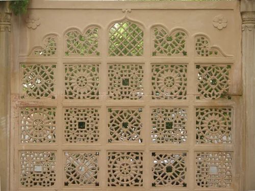 Elegant Yellow Marble Stone Jali, Shape: Rectangular