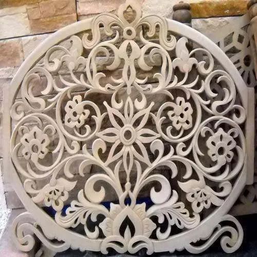 White Handmade Decorative Stone Jali