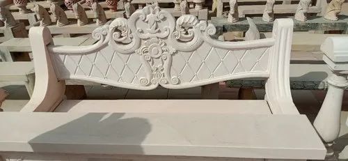 Curved Sandstone Garden Bench with 2 Legs for Park (1500mm)