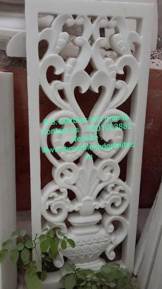 Marble Jali For Temples, Size: 2 x 7 Feet