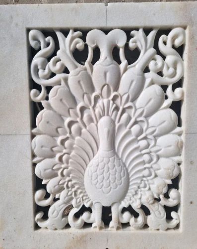 Square Stone Jali, Marble, Panel Size: 2x3 ft