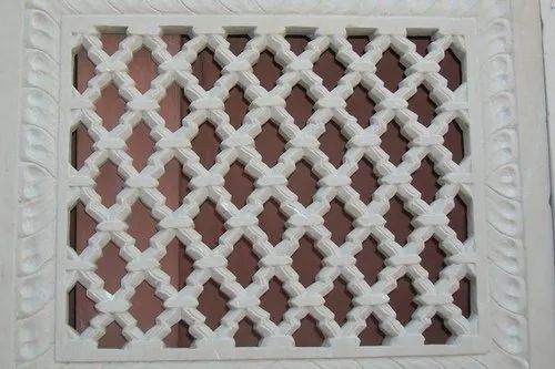 White Dholpuri Stone Jali, Shape: Rectangular, Size: 4 X 2 Feet