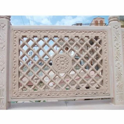 Red Stone Window Jali, Type: Outdoor, Thickness: 90mm