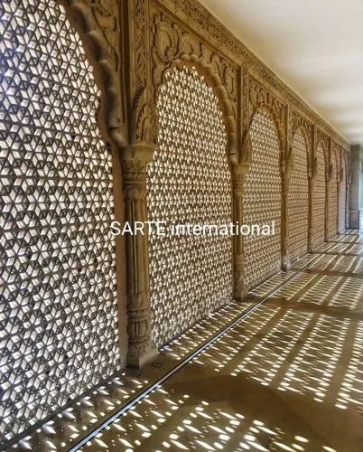 Decorative Sandstone Jali Work, Thickness: 20 mm