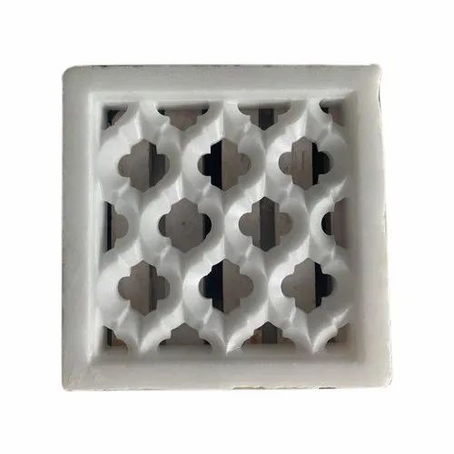 White Square Sandstone Jali, Thickness: 20 - 60 Mm