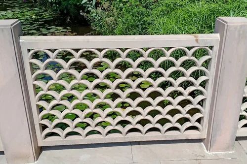 Carved White Marble Jali