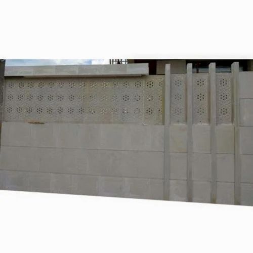 Grey 50mm Gwalior Mint Stone Jali, Shape: Rectangle, Size: 6 Feet