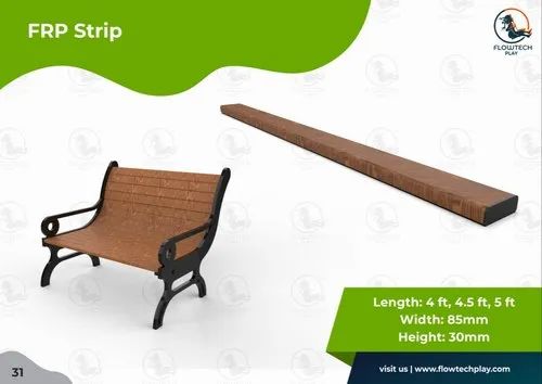 Wooden Rectangular Frp Strip Bench