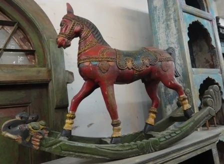 Wooden Rocking Horse Hand Painted