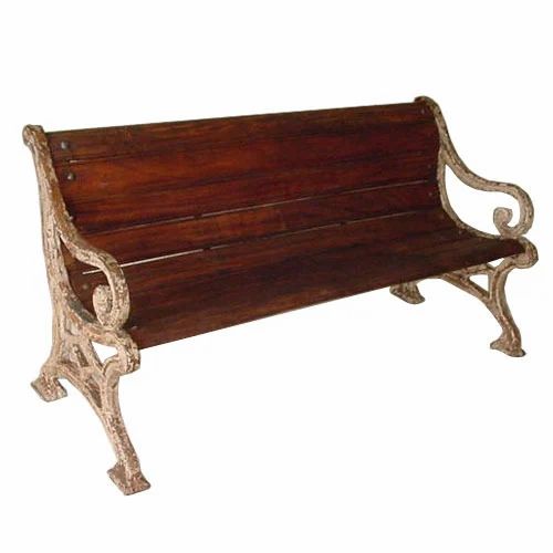 Black Wooden Garden Bench