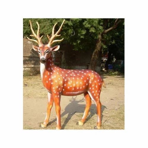 Frp Park Animals Exterior Decor Statue (Multi Color, >9 Feet)