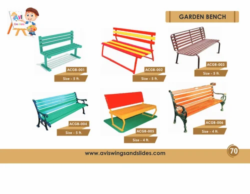 FRP 3 Seater Fiber Garden Bench, With Backrest
