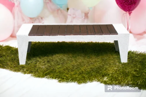 Fiberglass FRP Bench for garden, With Backrest, 3 Seater