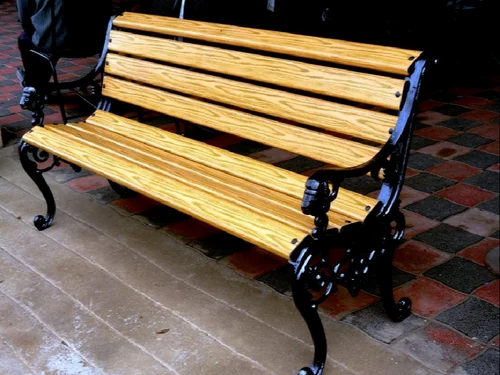 FRP Garden Bench, With Backrest, 3 Seater