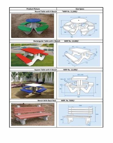 Rcc Precast Concrete Bench & Table