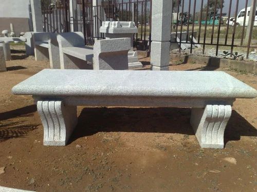 Grey Granite Garden Bench