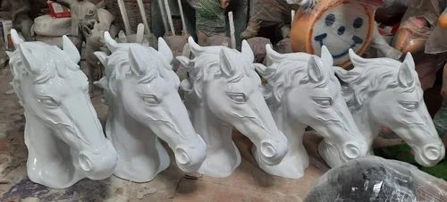 Anycolor Fiberglass Horse Head, For Exterior Decor, Size/Dimension: Approx 3"ft