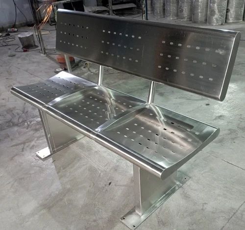 Steel 3 Seater Ss Park Bench