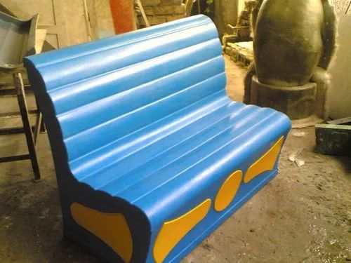 Garden Frp Bench, With Backrest, 3 Seater