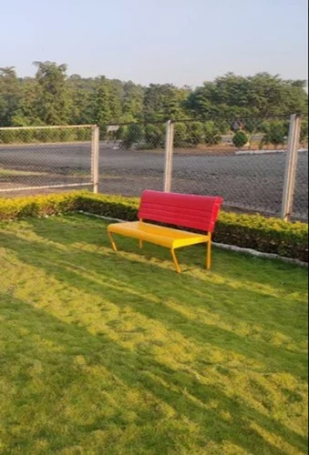 Garden Frp Bench, With Backrest, 3 Seater