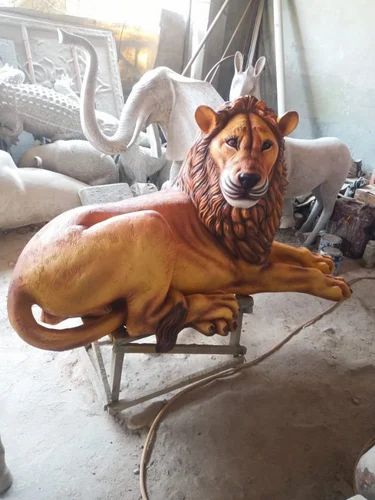 FRP Fiber Lion Statue Decorative Outdoor Sculpture Manufacturer in Faridabad, Delhi NCR