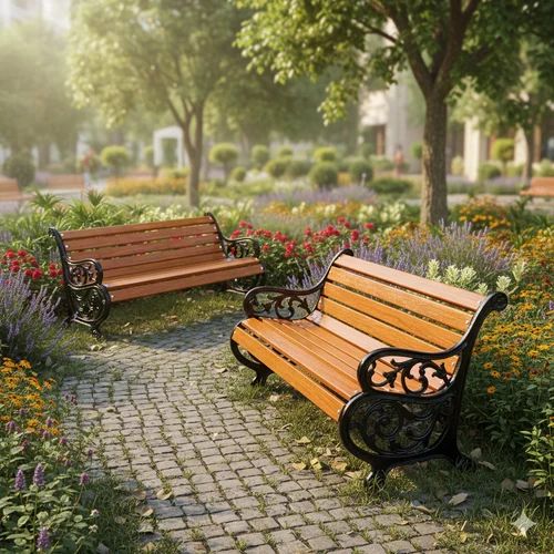 Modern Without Arm Rest FRP Garden Bench, Without Back, Size: 4 Ft