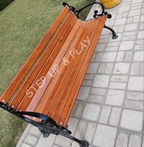 Standard Modern FRP Strip Garden Bench, With Back, Size: 5FT