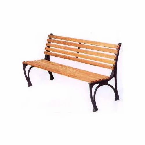 Wooden Garden Bench, 3 Seater, With Backrest