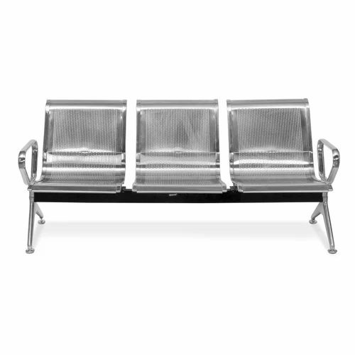3 Seater Commercial Stainless Steel Benches, Without Backrest