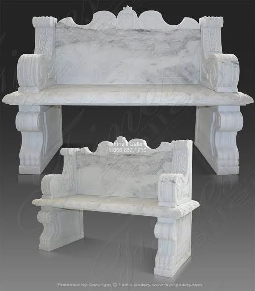 Marble Stone Garden Bench