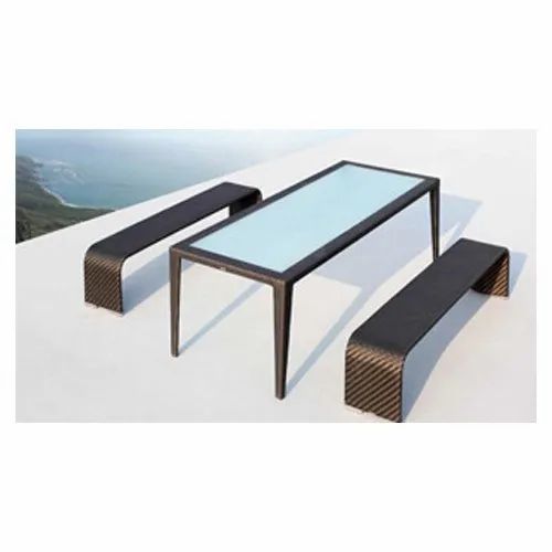 Wicker Modern Vista Bench Set, Without Back