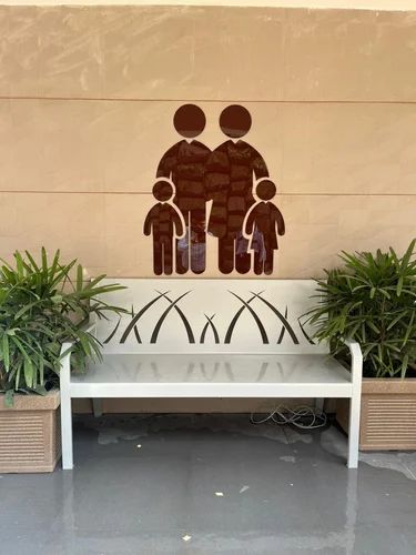 Three Seater Design Metal Bench