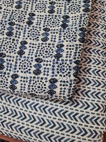 Block Print Man's shirt fabric & woman kurti fabric in cotton, 58, 92x88