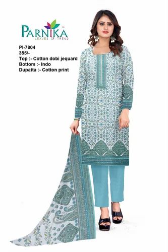 Parnika NEW PRINTED DRESS MATERIAL FOR INDIAN GIRLS AND WOMEN, Cambric Cotton
