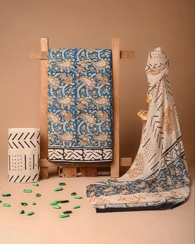 Vastrang 44 - 45 Inch Women Printed Cotton Suit Fabric