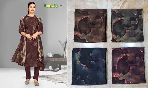 Printed Crepe Chudidar materials in wholesale