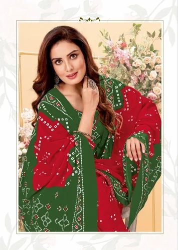 Patidar mills Bandhani printed cotton dress materials