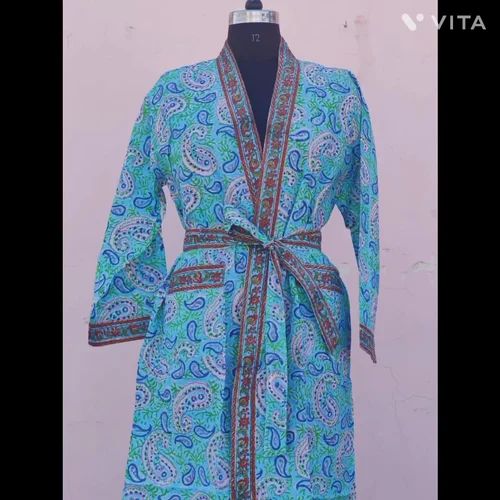 Hand block printed Kimono Dress