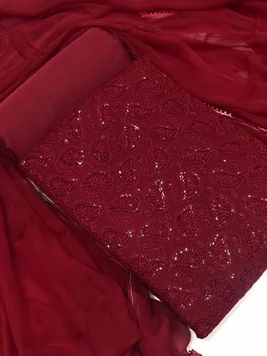 Net ~35 Cotton Suit Material With Dupatta
