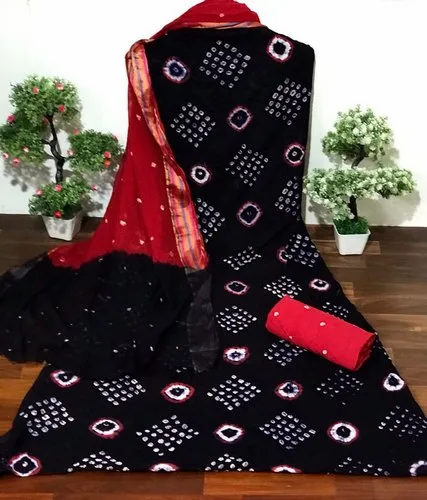 Cotton ~35 Bandhani Dress Material